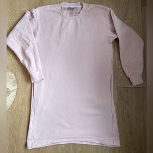 Everlane Light Pink Crewneck Sweatshirt Dress